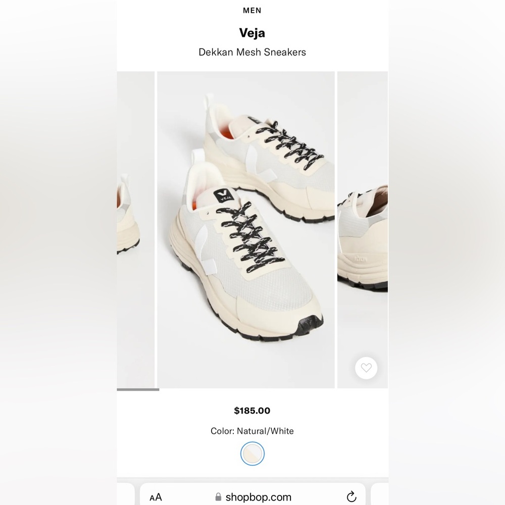 Veja Dekkan sneakers, size 7 (Men’s)/39 EU